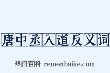 唐中丞入道反义词是什么意思的图片